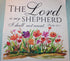 Fabric Panel 16"x16" Bible Verse 100% Cotton Quilting Panel Square Psalm 23:1 AM347...