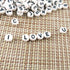 600 PCs 7mm Letter Beads Set DIY Black White Acrylic Alphabet Letter Cylinder Column Beads for Jewelry Making, Bracelets, Necklaces, Key Chains (W...
