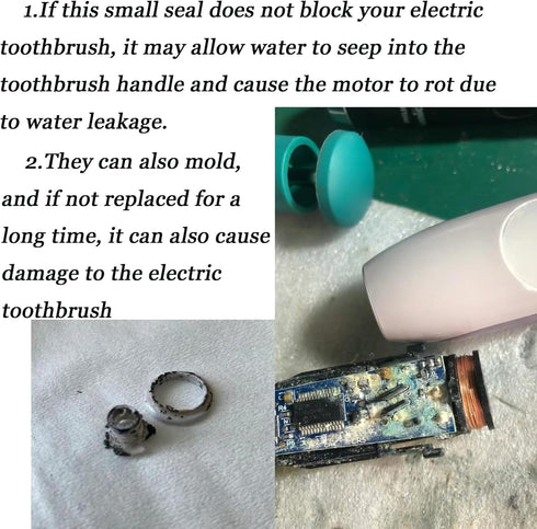 Upgraded electric toothbrush shaft rubber sealing parts,fits for HX2400,HX6210,HX6300,HX6700,HX6800,HX7500,HX9100,HX9700,HX9900,Electric toothbrus...