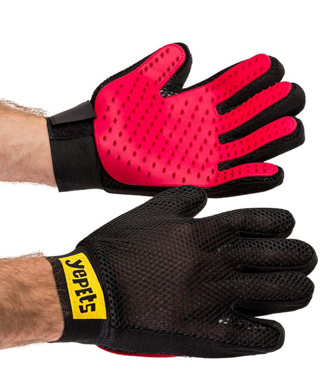 PAIR of Low-Cost Pet Grooming Gloves - Superior Care for Your Furry Friends. Ideal for Grooming, Deshedding, Bathing & Massaging Your Dogs & Cats ...