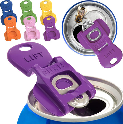 Complete Cover Easy Tab Opener New and Improved 36PK Beverage Barricade 2.0 by Avant Grub. Colorful Drink Can Protector Cap for Soda, Beer, Coke S...