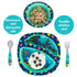 The First Years Baby Shark Dinnerware Set - Toddler Plates and Bowls Set - Includes 1 Toddler Plate, Toddler Bowl, and Toddler Fork and Spoon - 4 ...