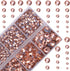 4000Pcs Mixed Size Hot Fix Round Crystals Gems Glass Stones Hotfix Flat Back Rhinestones (Champagne)...