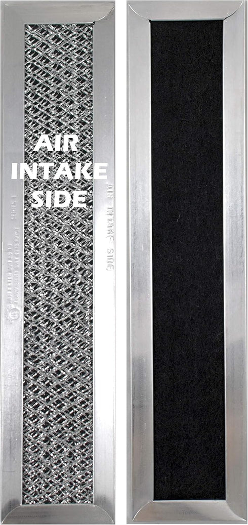 Air Filter Factory Replacement For WB02X11550 GE 2.18 x 10.4 x 0.37 Inches Microwave Oven Charcoal Carbon Vent Filter 2-Pack...