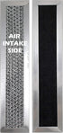 Air Filter Factory Replacement For WB02X11550 GE 2.18 x 10.4 x 0.37 Inches Microwave Oven Charcoal Carbon Vent Filter 2-Pack...