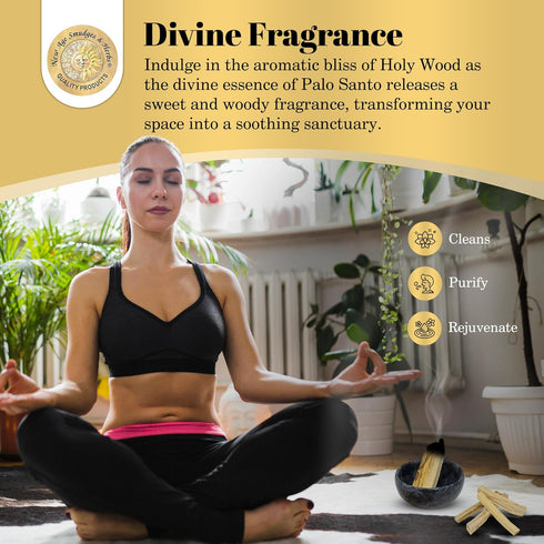 Sacred Palo Santo Wood Incense Sticks - New Age Smudges & Herbs | Harness 'Holy Wood' for Cleansing, Meditation & Energy | Ethically Sourced, Arom...