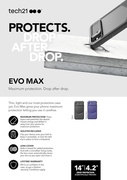 tech21 Evo Max for Apple iPhone XR - Black...