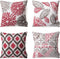 PHANTOSCOPE Set of 4 New Living Series Decorative Throw Pillow Case Cushion Cover, Red, 18" x 18" inches, 45cm x 45cm...