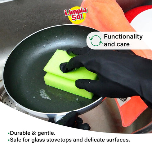 | Pack 12 Fregatriz Scrub Sponge | Cleaning Supplies Sponges | Dish Scrubber - Home & Kitchen Utensils | Cleaning Tools...