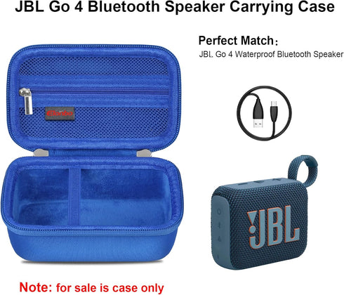 Carrying Case for JBL Go 3 / JBL Go 4 Portable Bluetooth Speaker, Waterproof Dustproof Speaker Storage Holder, Wireless Compact Speaker Travel Pro...