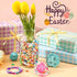 SEPGLITTER Easter Polymer Clay Beads,300pcs Bunny Flowers Carrots Eggs Butterflies Mixed Spacer Beads for Spring Easter Jewelry Making DIY Bracele...