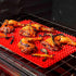 Silicone Baking Mat - 16x11.5" Non Stick Silicone Cooking Mat Fat Filtering Red Pyramid Design, for Roasting, BBQ & Pastry Making - Oven and Micro...