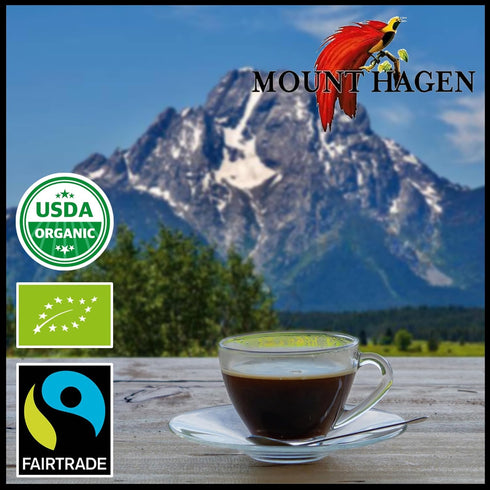 Mount Hagen Instant Espresso Ground Coffee, Eco-friendly Organic Espresso Coffee Made From Medium Roast Arabica Beans, Freeze Dried Instant Coffee...
