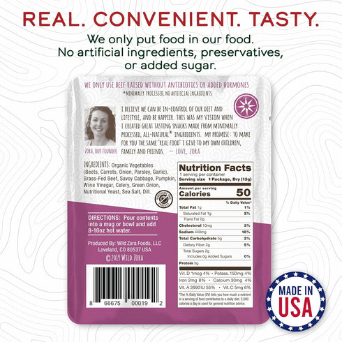 Wild Zora Instant Keto-Friendly Soups 5-Pack Variety, Broth Made with Grass-Fed Beef, Free-Range Chicken, and Vegetables, Gluten-Free, Low Carb, N...