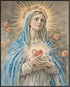 Posterizer 1 pcs-serene symbolic depiction of the Sacred Heart of Mary 4-Religious Posters Gift For Buddhism Meditation philosophy Fans- unframed ...