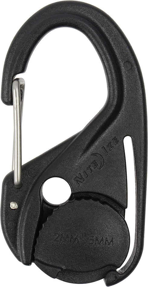 Nite Ize CamJam Cord Tightener - Tie Down Cam Mechanism with Carabiner Clip - Plastic Carabiner & Stainless Steel Lock - Utility Rope & Cord Tight...