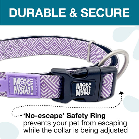 Max & Molly Urban Pets Smart ID Dog Collar - Soft Neoprene, Waterproof, Machine Washable, Power Buckle, Gotcha! QR Tag & Custom App Profile, Mykon...