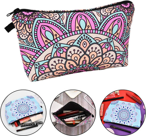 6 Pieces Makeup Bag Toiletry Pouch Waterproof Cosmetic Bag with Zipper Travel Packing Bag 8.7 x 5.3 Inch Small Cosmetic Bag Accessory Organizer fo...