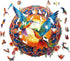 Wooden Jigsaw Puzzles, Mandala Hummingbirds Wooden Puzzles for Adults and Kids, Unique Shape Animal Wooden Puzzle, Wood Puzzles Adults, Perfect Ch...