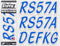 Whipline Solid Blue/Silver 3" Alpha-Numeric Registration Identification Numbers Stickers Decals for Boats & Personal Watercraft...