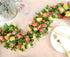 Miracliy 9Pcs 74FT Flower Garland Artificial Rose Arch Vines Fake Spring Floral Garland for Flower Wall Backdrop Wedding Mothers Day Garden Tea Pa...