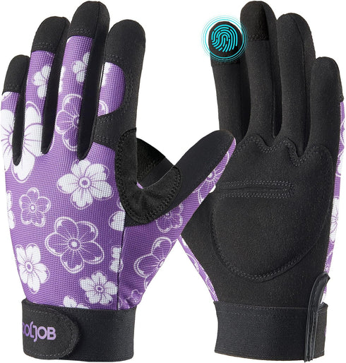 COOLJOB Medium Gardening Gloves for Women, Thorn Proof Ladies Work Gloves for Rose Pruning, Cactus Handling, Blackberry Bush Planting, Puncture Re...