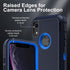 for iphone XR Case, Military Grade 3 in 1 Heavy Duty Shockproof/Drop Proof/Dust Proof Case with 2Pcs Tempered Glass Screen Protector (Navy Blue)...