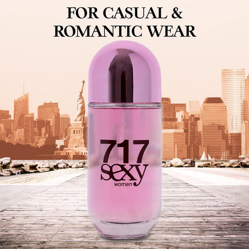 NovoGlow 717 Sexy Women- 100ml/3.4 Fl Oz Eau De Parfum Spray - Long Lasting Floral Citrusy & Powdery Fragrance Smell Fresh & Clean All Day Include...