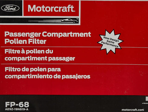 Motorcraft FP-68 Cabin Air Filter, Original Version, 1 Count (Pack of 1)...