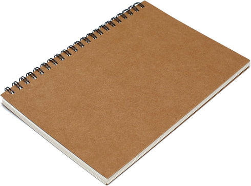 TWONE 3 Packs Soft Cover Notebook with Lined Paper Brown Spiral Notebooks with 100 Ruled Pages 50 Sheets Memo Notepads for Home School Travel, 8.2...