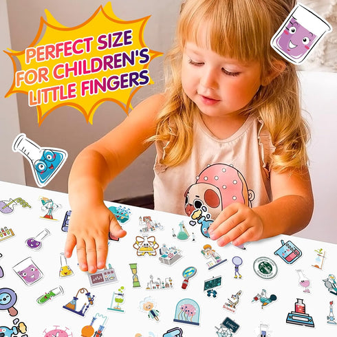 100 PCS Funny Science Laboratory Stickers, Laboratory Stickers for Kids Teens Adults, Physics Biology Chemistry Experiment Stickers, Waterproof Vi...