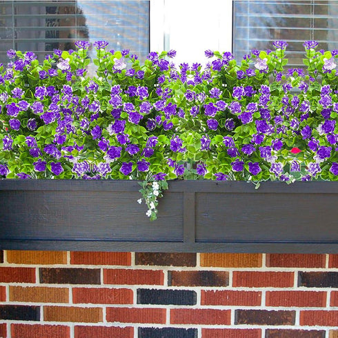 Artificial Flowers, Fake Outdoor UV Resistant Plants Faux Plastic Greenery Shrubs Indoor Outside Hanging Planter Home Kitchen Office Wedding, Gard...