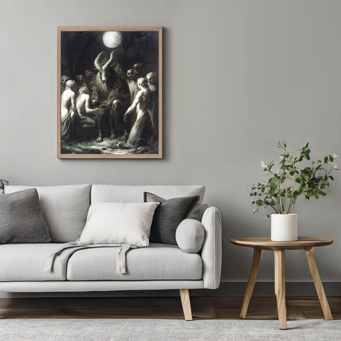 Posterizer 1 pcs-dark mystical scene-anthropomorphic being-for witch occult lovers 2-Gothic Art-Fantasy & Fiction Art-Living Room Bedroom Decor- u...