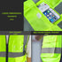 GOOFIT High Visibility Safety Vest for Men and Women?Cycling Vest with Zip, Reflective Vest, Work Vest?With 4 Front Pockets and Zip S Green...