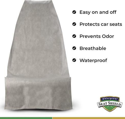 Seat Cover - Washable Car Seat Protector from Sweat, Food, Dirt after Gym, Swimming etc. - Universal Gray Public Car Seat Covers for Transit Bus, ...