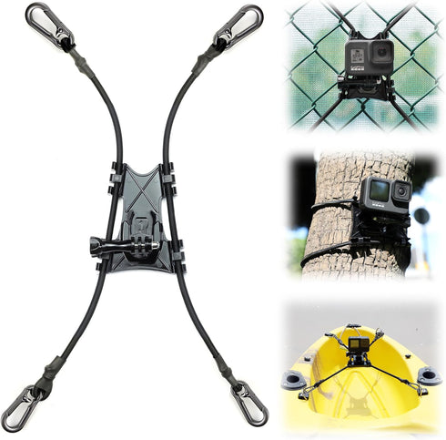 Fence Mount for GoPro Hero 12 11 10 9 8 7 6 5 4 3 Max Mini AKASO DJI Action, Chain Link Fence Backstop Mount, Fit for Softball/Baseball/Tennis Gam...