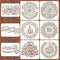 8pcs Wall Art Stencil Symbol Theme Wall Stencils Reusable Stencils Painting Templates 11.8X11.8", 11.8x8" for Walls Card Making Wood Furniture Nur...