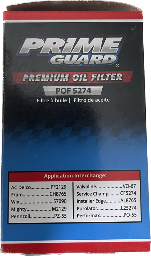 PRIME GUARD PREMUIM OIL FILTER POF 5274...