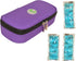 CHILDHOOD Waterproof Insulin Cooler Travel Case Temperature Display Medication Insulated Cooling Bag with 3 Ice Packs (Purple)......