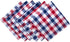 DII 4th of July Tabletop Collection, Napkin Set, Red, White & Blue Check, 6 Piece...