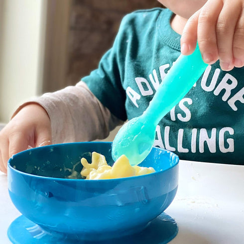 ChooMee Silicone Suction Bowls | Extra Strong Suction with Firm Bowl | Ideal for Infant and Toddler Baby Led Feeding | Medium + Small 2 CT...