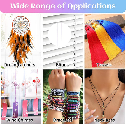 Nylon String for Bracelets, 20 Rolls Chinese Knotting Cord 0.7mm Kumihimo Friendship Bracelet String Making Kit Beading Thread for Jewelry Making,...