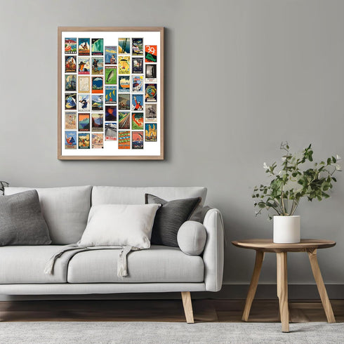 Posterizer 1 pcs-Miniature Vintage Travel Posters- Austria-Palestine-Ireland-Holiday Poster Collection-Gift for Men Women Entrepreneur Teens - UNF...