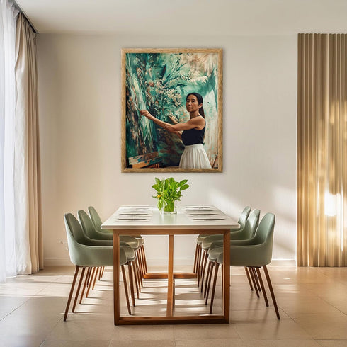 Posterizer 1 pcs-artist at work-painting portrait-1-Collectibles & Fine Art Gift for Men Women Entrepreneur Teens Decor for Home & Office- unfram...