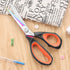 Fabric Scissors, Dressmaking Scissors with Heavy Duty Multi-Purpose Titanium Coated Blades and Comfortable Soft Grip Handles, 25CM, Black/Red...
