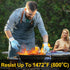 BBQ Gloves, Oven Gloves 1472? Extreme Heat Resistant, Grilling Gloves Silicone Non-Slip Oven Mitts, Kitchen Gloves for BBQ, Grilling, Cooking, Bak...