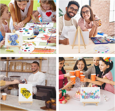 AROIC 26 PCS Professional Painting Set with Easels, 2 Wood Easels,20 Brushes with Nylon Brush Head,2 Drawing Boardart and 2 Palette, Painting Supp...