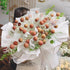 20 Sheet Gold Edge Flower Wrapping Paper, White Florist Bouquet DIY Craft Fresh Flower Bouquet Wrap Waterproof Floral Wrapping Gift Box Packaging ...