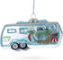 Silver Camper Trailer Glass Christmas Ornament...