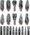 20Pcs 1/8" Shank Carbide Burr Bits Compatible with Dremel Bits Metal Grinding Bits Wood Stone Carving Cutting Engraving Grinder Kit Attachment Rot...